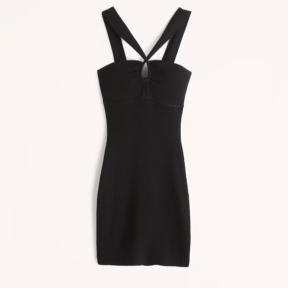 Elevated Knit Cross Strap Mini Dress - Picture 2 of 3
